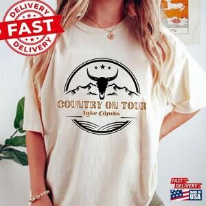 Luke Combs T-Shirt Country On Tour Concert Shirt Bullhead  Classic